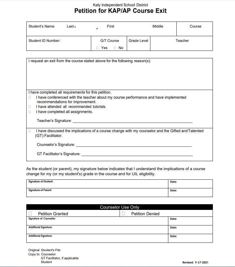 KAP Exit Form